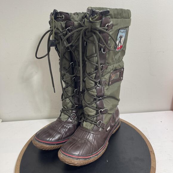 Pajar Boots Womens Size 8-8.5‎ EUR 39 Green Brown Waterproof Winter Snow Warm - Picture 4 of 11